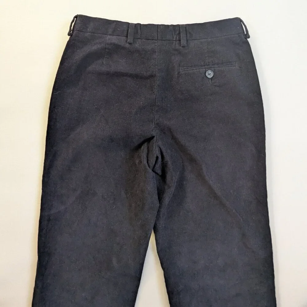 B By Brooks Brothers Big Boys Baccent 16R Corduroy Pants Navy Adjustable Waist